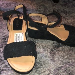 NWT - Black Wedges